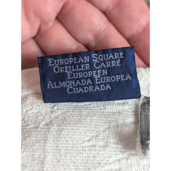 RALPH LAUREN European Square Matelassé Pillow Sham Cream Quiet Luxury 24"x24" - Picture 4 of 5